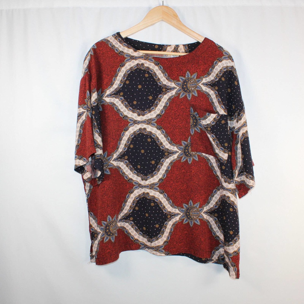Andrew Sports Women's Rayon Short Sleeve Pullover Blouse Size 20